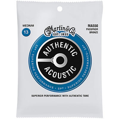 Martin MA550 SP Authentic Acoustic Phosphor Bronze Guitar Strings - Medium (13-56)