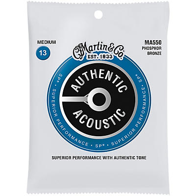 Martin MA550 SP Phosphor Bronze Medium Authentic Acoustic Guitar Strings