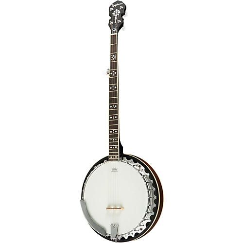 Epiphone banjo with eagle store on back