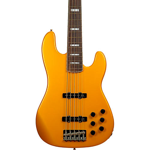 Markbass MB GV5 Gloxy CR RW 5-String Electric Bass Guitar Metallic Yellow