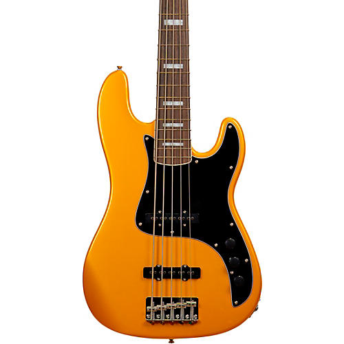 Markbass MB GV5 Gloxy CR RW Passive 5-String Electric Bass Guitar Metallic Yellow