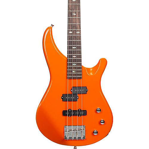 Mitchell MB100 Short-Scale Solid-Body Electric Bass Guitar Orange
