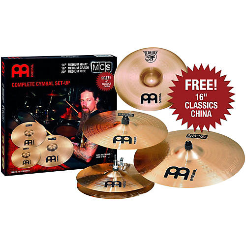 MCS 3-Cymbal Set + Free 16 Inch China