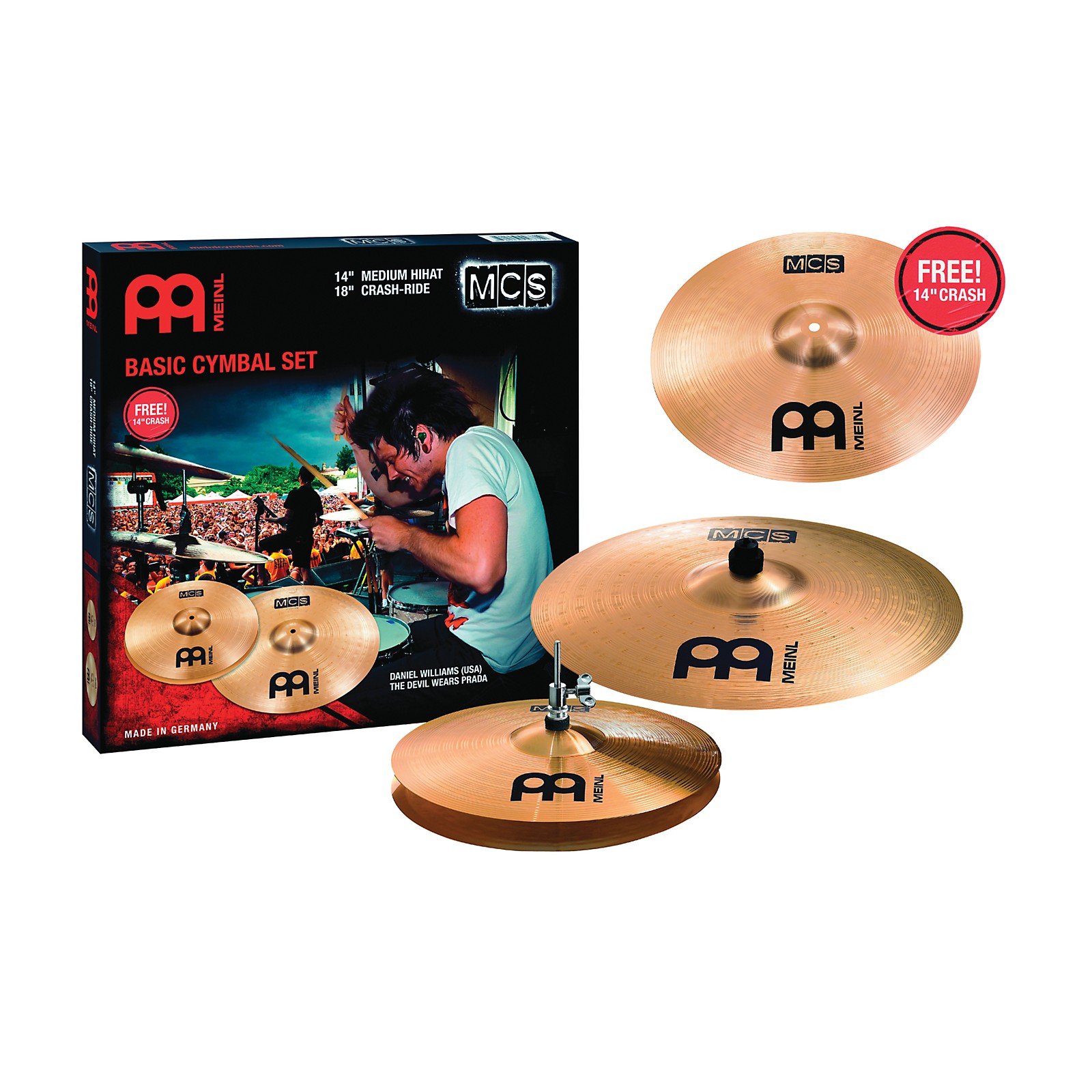 Meinl MCS Cymbal Pack with Free 14 Inch Crash | Musician's Friend