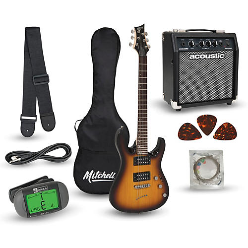 Mitchell MD150PK Electric Guitar Launch Pack With Amp 3-Color Sunburst