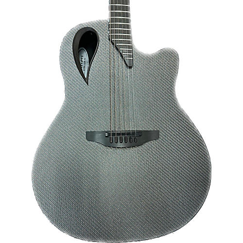 Adamas MD80-CR9 Black Woven Carbon Fiber Acoustic Electric Guitar BLACK CARBON