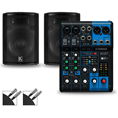 Yamaha MG06X Mixer and Kustom HiPAC Speakers