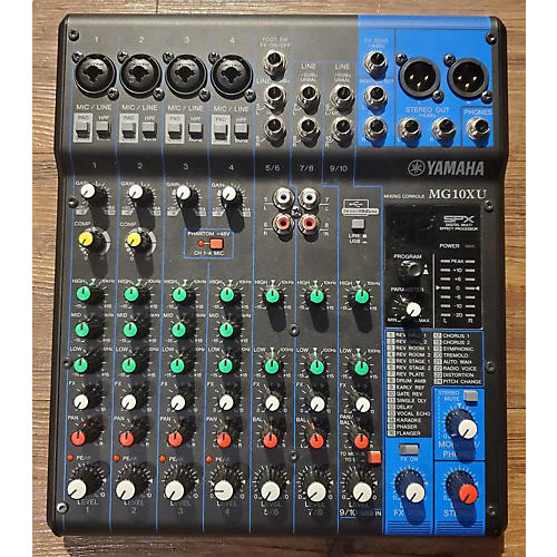 Yamaha MG10XU 10 Channel Mixer With Effects Unpowered Mixer 