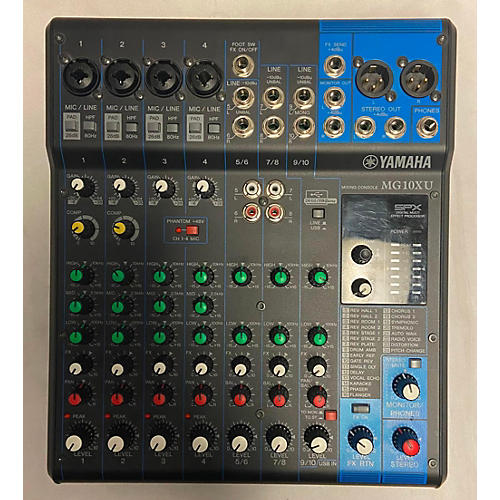 Yamaha Mg10xu 10 Channel Mixer With Effects Unpowered Mixer Musician S Friend