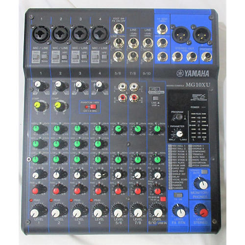 Yamaha MG10XU 10 Channel Mixer With Effects Unpowered Mixer