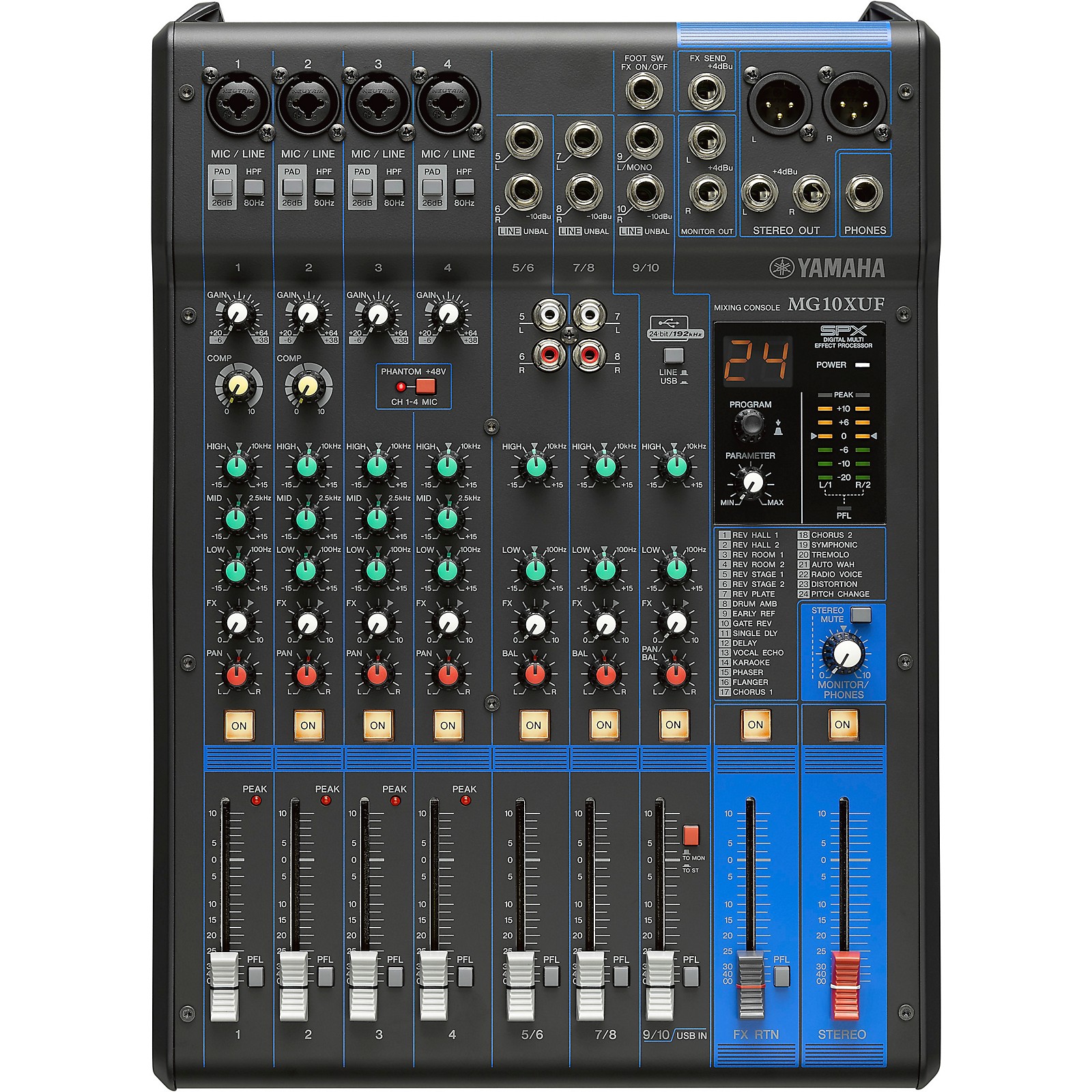 Yamaha MG10XUF 10Channel Analog Mixer Musician's Friend