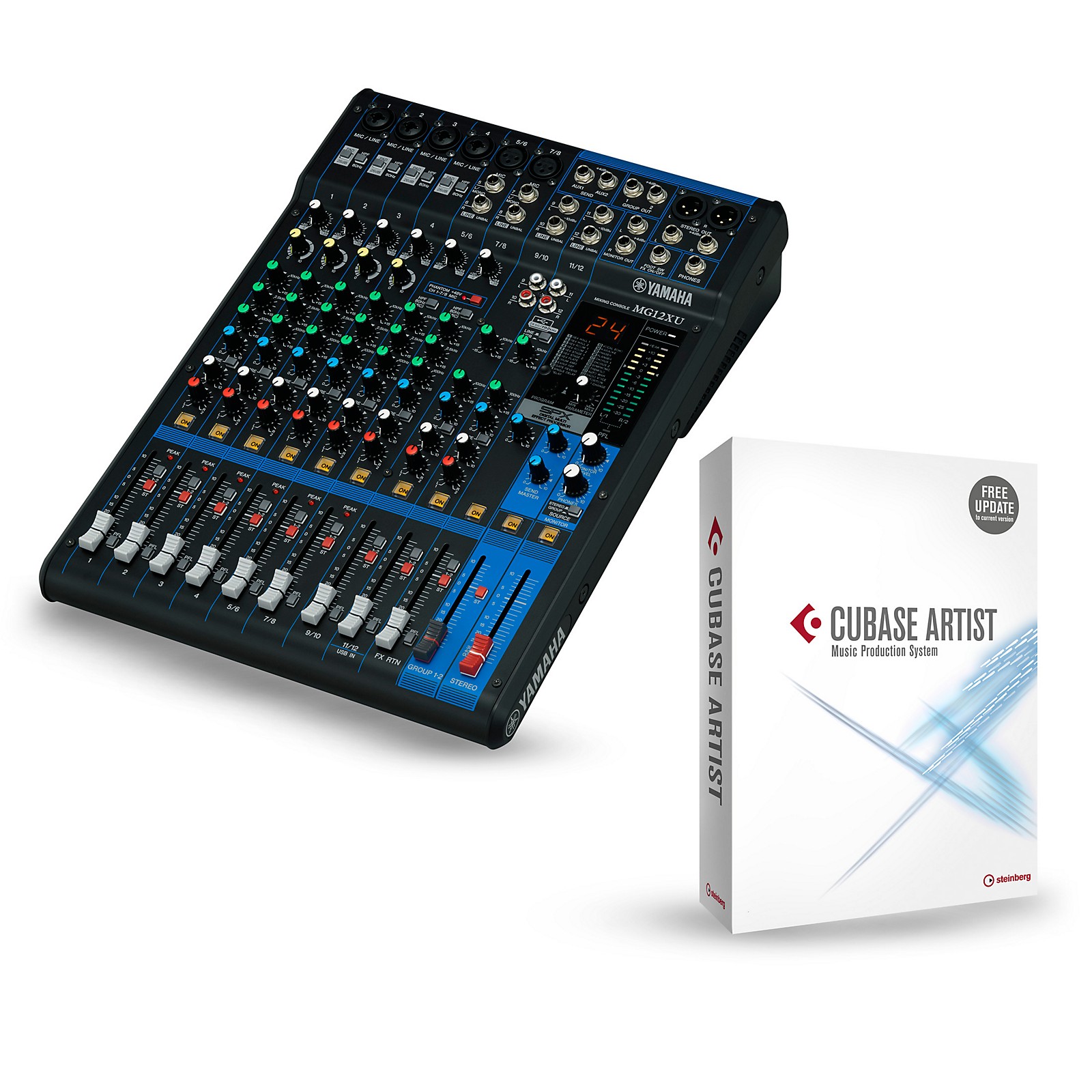 Yamaha MG12XU 12Channel Mixer With Cubase Artist Musician's Friend