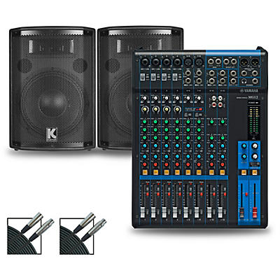 Yamaha MG12XU Mixer and Kustom HiPAC Speakers