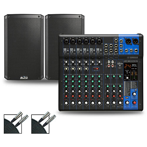 Yamaha MG12XUK Mixer with Alto TS3 Speakers 10