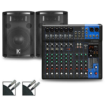 Yamaha MG12XUK Mixer with Kustom HiPAC Speakers