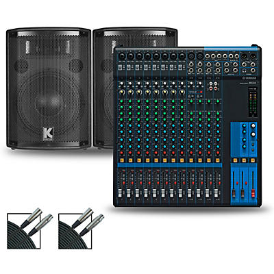 Yamaha MG16 Mixer and Kustom HiPAC Speakers