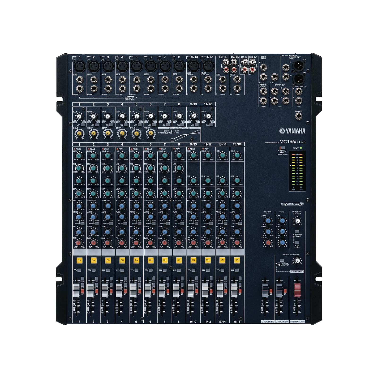 Yamaha MG166CUSB 16 Channel USB Mixer With Compression Musician's Friend