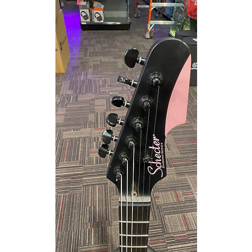 Schecter Guitar Research MGK PT Solid Body Electric Guitar Black and Pink