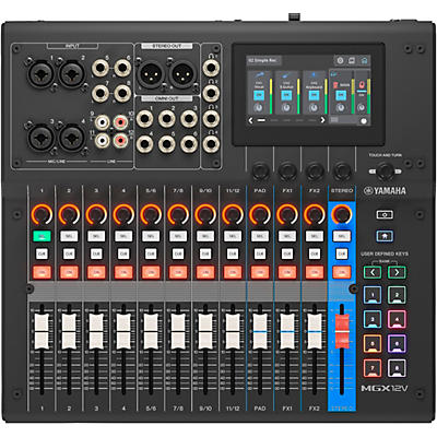 Yamaha MGX12V 18-Channel Digital Mixer With Video Interface - Black