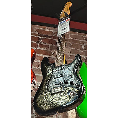 Fender MIJ LIMITED EDITION BLACK PAISLEY STRATOCASTER Solid Body Electric Guitar