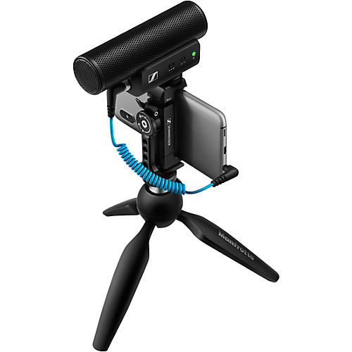 Sennheiser MKE 400 MOBILE KIT - Includes MKE 400 Shotgun Microphone, Manfrotto PIXI Mini Tripod and Sennheiser Smartphone Clamp