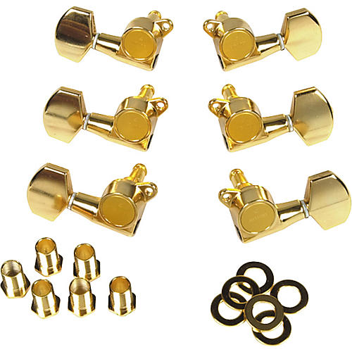 Gotoh MLB3-G 3-On-A-Side Locking Tuners 6-Pack Gold