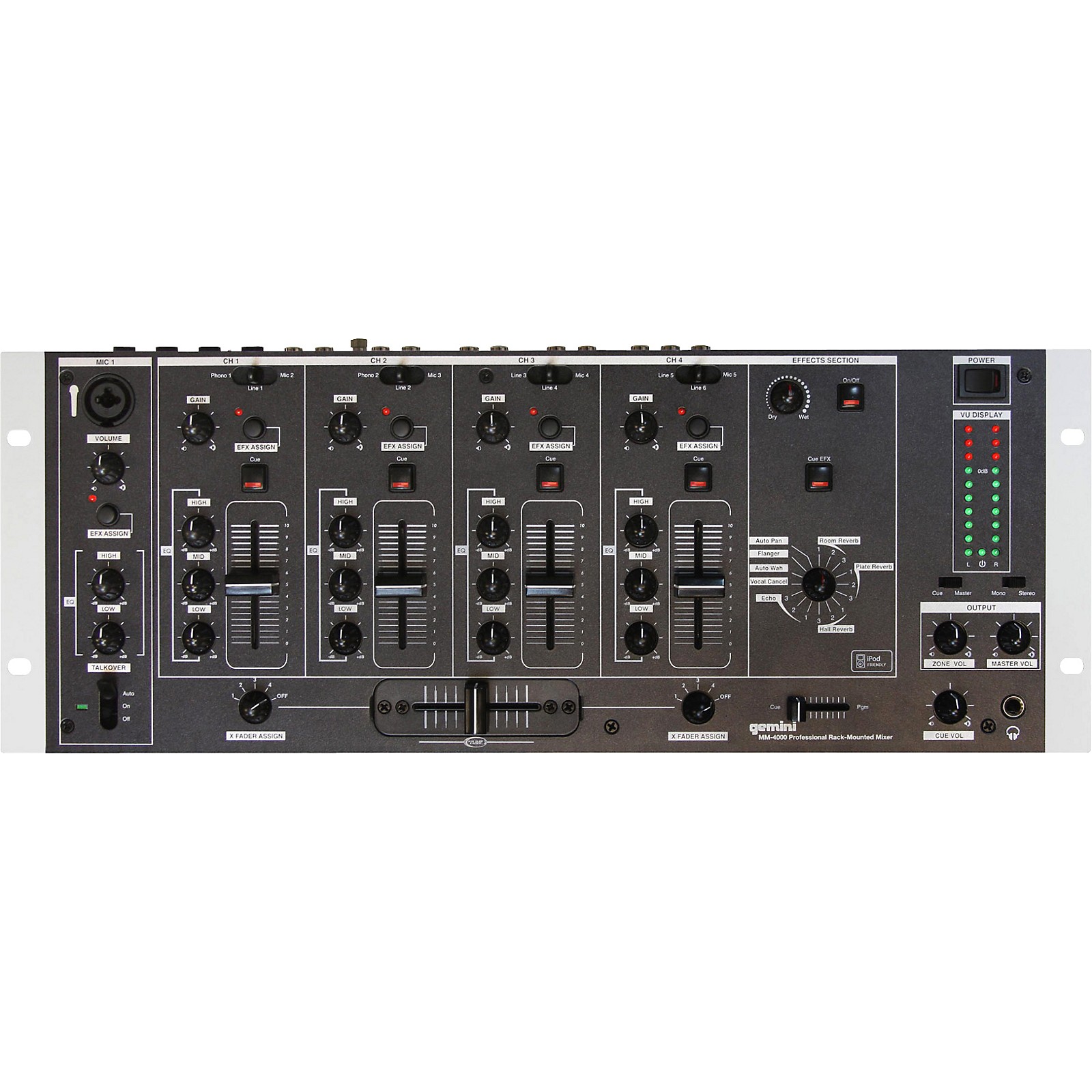 Gemini MM4000 DJ Mixer Musician's Friend