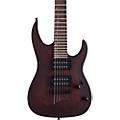 Mitchell MM100 Mini Double-Cutaway Short-Scale Electric Guitar - Blood RedWalnut Stain