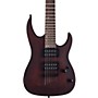 Mitchell MM100 Mini Double-Cutaway Short-Scale Electric Guitar - Walnut Stain