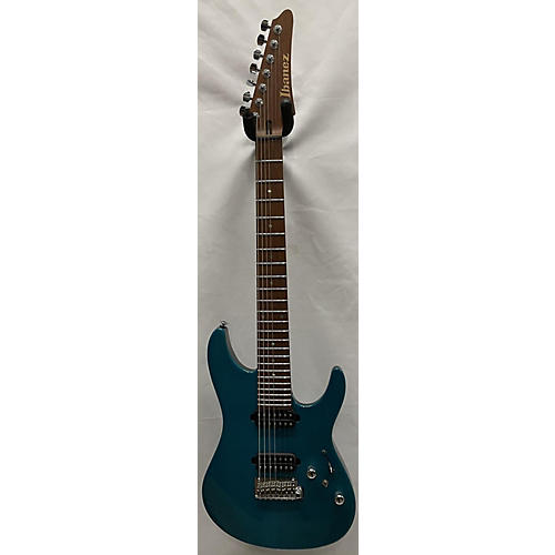 Ibanez MM7 Martin Miller Signature Solid Body Electric Guitar Transparent Aqua Blue