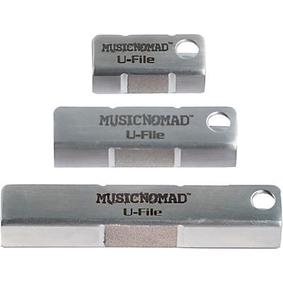 Music Nomad MN813 Diamond U-File for Leveling Single Guitar Frets 3-Pack (1.25", 2", 3")