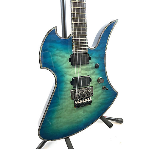 B.C. Rich MOCKINGBIRD EXTREME EXOTIC FLOYD Solid Body Electric Guitar cyan blue