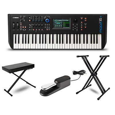 Yamaha MODX6+ Synthesizer With Stand, Bench and Sustain Pedal