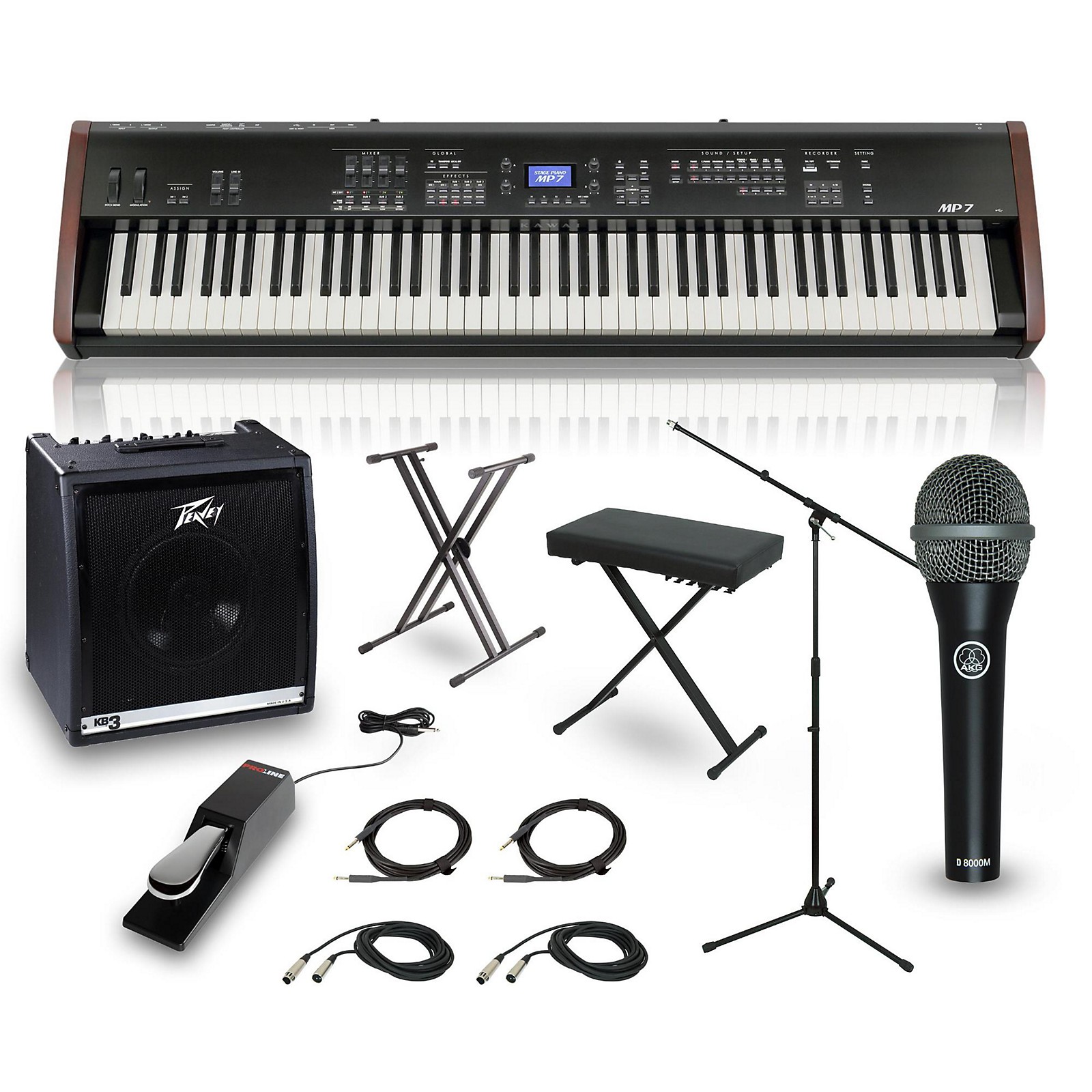 Kawai Mp7 88 Key Complete Stage Piano Package Musician S Friend - roblox piano keyboard v11 sheets