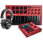 Akai Professional MPC ONE+ Standalone Production Center With MPK mini mk3 & Headphones Red