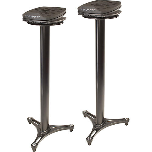 Ultimate Support MS-100 Studio Monitor Stand Pair Condition 1 - Mint Black