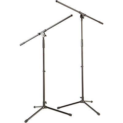 Musician's Gear MS-220 Tripod Mic Stand With Fixed Boom 2-Pack