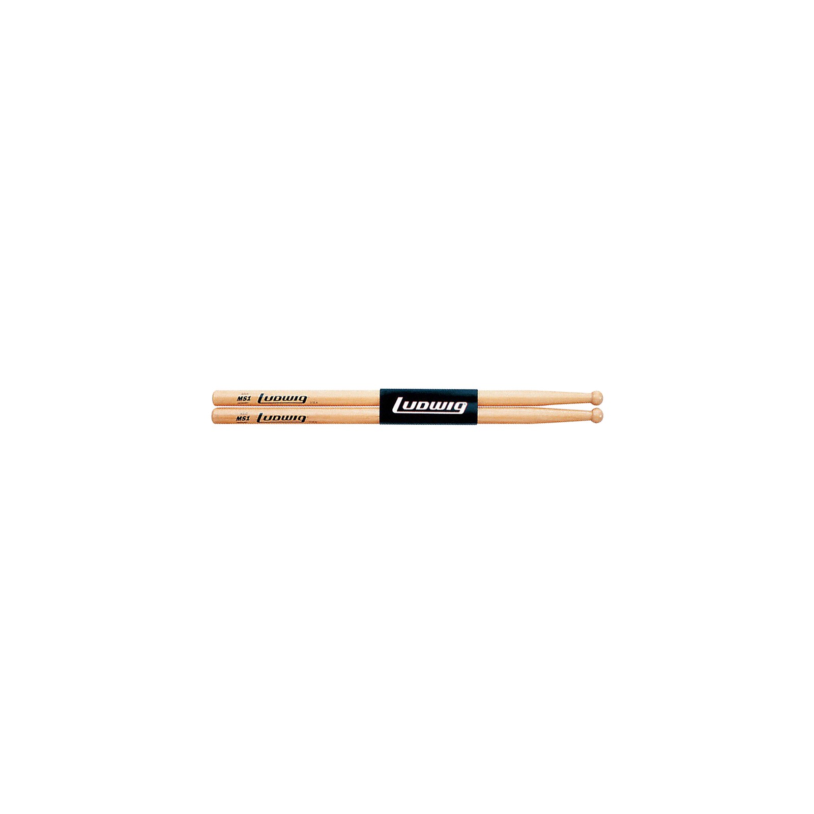 Ludwig MS1 Hickory Marching Wood Tip Drum Sticks Musician's Friend