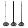 Proline MS235 Round Base Microphone Stand 3-Pack - Black
