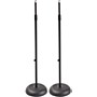 Proline MS235BK Round Base Mic Stand 2-Pack - Black
