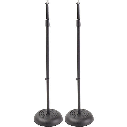 Proline MS235BK Round Base Mic Stand 2-Pack Black