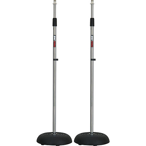 Proline MS235CR Round Base Mic Stand 2 Pack Chrome
