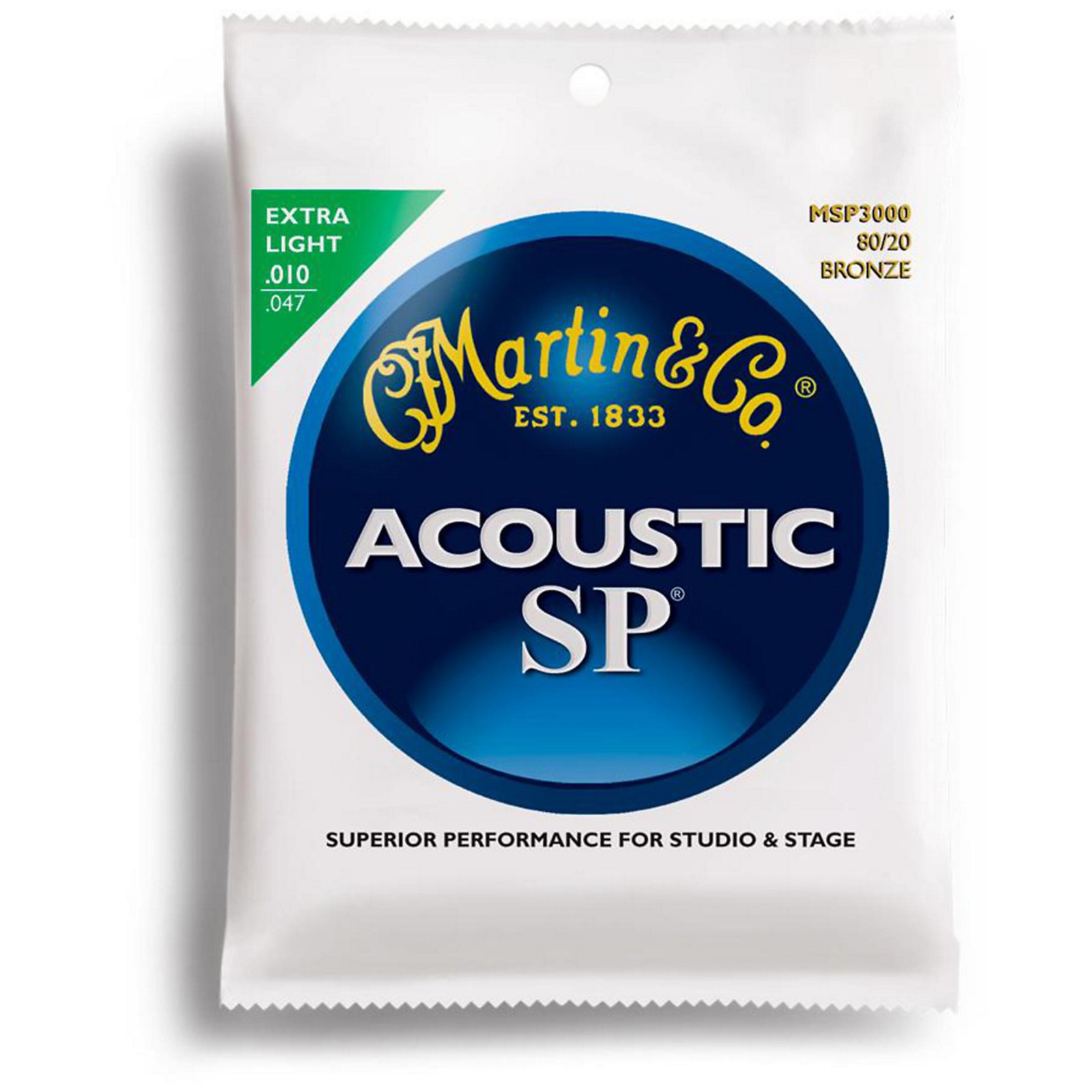 Martin MSP3000 SP 80/20 Bronze Extra Light Acoustic Guitar Strings