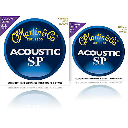 MSP3050 SP 80/20 Bronze Custom Light 2-Pack Acoustic Guitar Strings