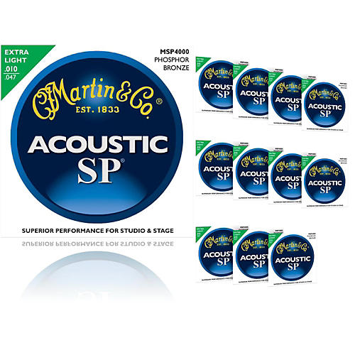 MSP4000 SP Phosphor Bronze Extra Light 12-Pack Acoustic Guitar Strings