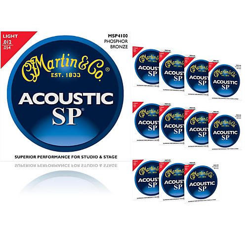 MSP4100 SP Phosphor Bronze Light 12-Pack Acoustic Guitar Strings