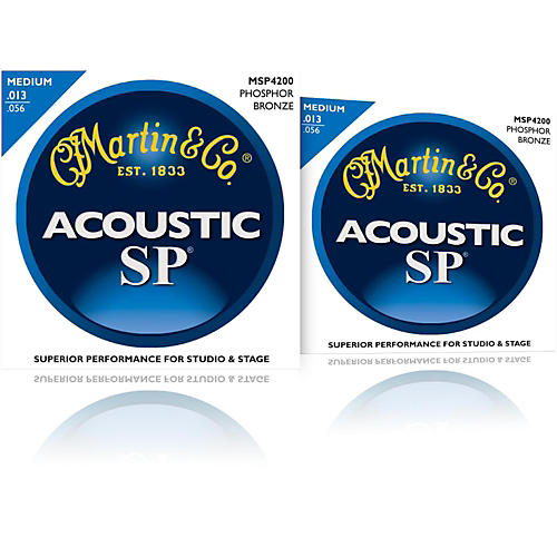 MSP4200 Phosphor Bronze Medium Acoustic Guitar Strings (2 Pack)