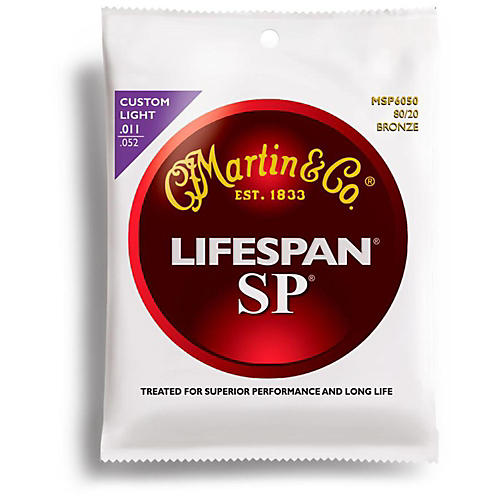 MSP6050 SP Lifespan 80/20 Bronze Custom Light Acoustic Guitar Strings