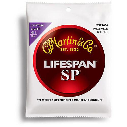 MSP7050 SP Lifespan Phosphor BronzeCustom Light Acoustic Guitar Strings