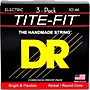 DR Strings MT-10 Tite-Fit Medium Electric Guitar Strings 3-Pack